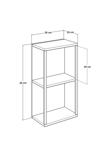 Profile Duvar Rafı-açık Ceviz Tori 30x63x25 Cm Gxyxd