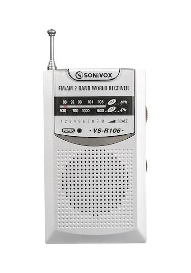 Sonivox VS-R106 Mini FM Radyo Beyaz