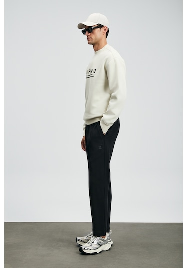 Lufian Oracle Erkek Sweatshirt Kırık Beyaz Kırık Beyaz 112030178100510 Beyaz