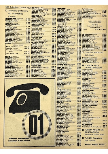 İzmir 1982-1983 Meslek Reklam İlanı Efemera S595