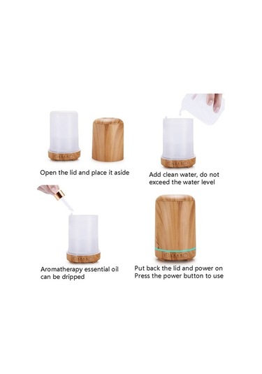 Dancemonkey Ahşap Tahıl Aromaterapi Usb Hava Temizleyici Koyu Ahşap Ahşap