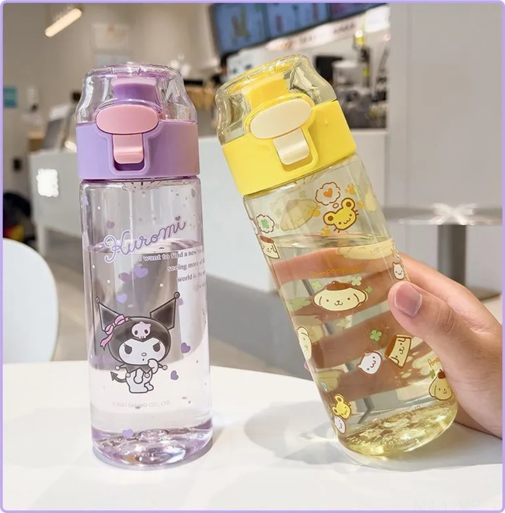 Yunboo Mor Spor Su Bardağı 550ml, Tritan Malzeme, Ölçüm Ölçeği, Kol Çantası, Öğrenci Ve Spor İçin, Hafif Tasarım Çok Renkli