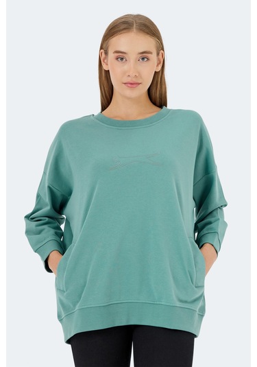 Slazenger Vıkentı Sw 2 Li Set Kadın Sweatshırt Yeşil - Gül