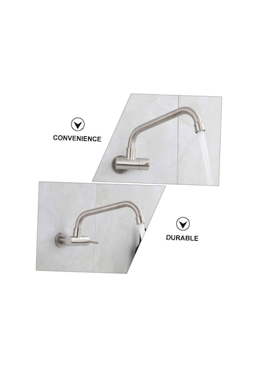 304 Paslanmaz Lavabo Su Dönen Musluk Ev Mutfak Sıcak Soğuk Çamaşır Musluğu Kolay Kurulum Çok Renkli