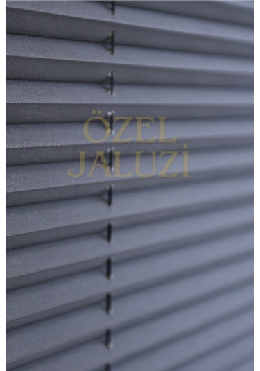 Antrasit Cam Balkon Ve Ofis Plisse Perde Plain007 Antrasit