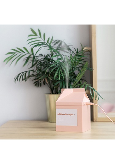 Vkemall Milk Box Şeklinde Ev/ofis Usb Nemlendirici - Ultrasonik Atomizasyon, 30db Sessiz Çalışma, İki Modlu, Kolay Su Ekleme