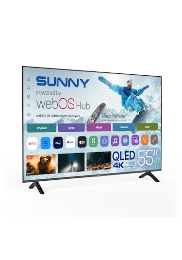 Sunny SN55QMN252C-S 55'' Frls Uhd Manyas QLED TV