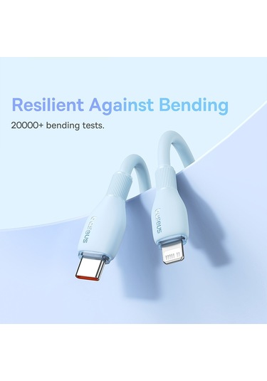 Baseus Pudding Serisi 20w Type-c - 8 Pin Hızlı Şarj Veri Kablosu, Uzunluk:2m