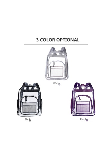 Skycity Şeffaf Pvc Materyalli Su Geçirmez Gezgin Çift Omuzlu Büyük Kapasiteli Sırt Çantası Mor Mor