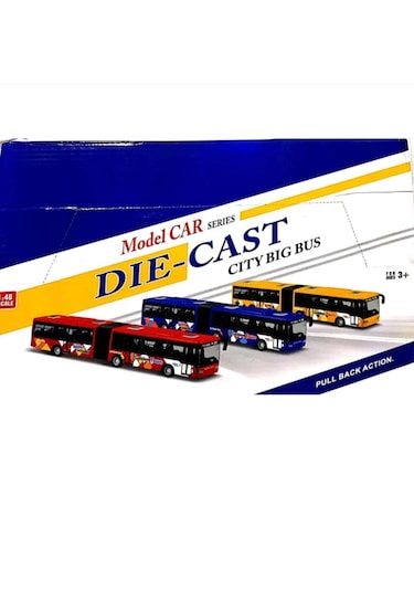 Metal Oyuncak Otobus 22 Cm Çek Bırak Metrobüs