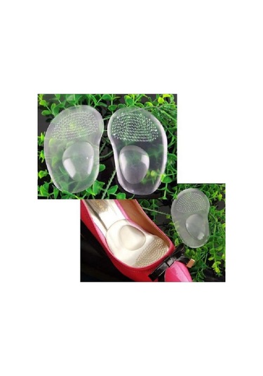 Şeffaf Kaymaz Yarım Silikon Jel Ön Ayaklar Ayakkabı Pedleri Ayak Bakımı Aracı Ayak Pedleri