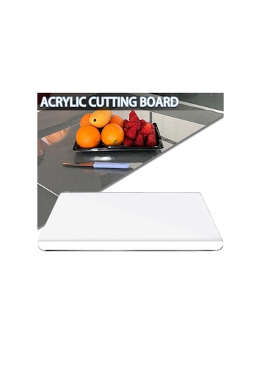 Sones Yx048 Kaymaz Matlı Şeffaf Akrilik Meyve Sebze Kesme Tahtası