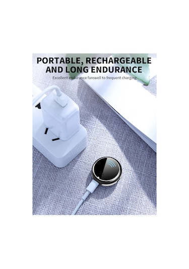 Geeroyoo "q9 Ultrasonik Sinek Kovucu Bileklik - 7 Gün Şarj, Taşınabilir Ve Şık" Siyah