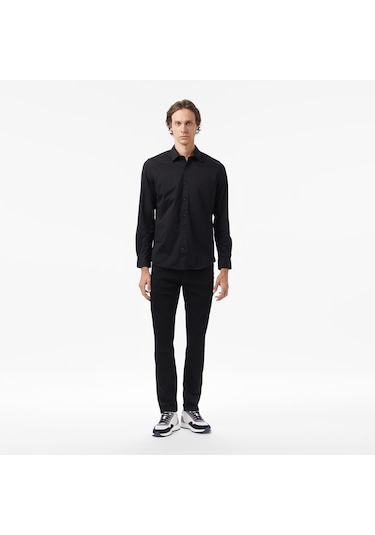 Nautica Erkek Siyah Slim Fit Gömlek Düz W57430t Siyah