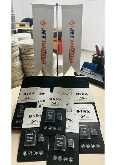 S-link Sl-tf264 64 Gb Class10 Adaptörlü Micro Sd Kart Bellek