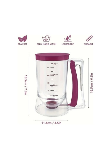 Maxaccess Kırmızı Mutfak Pastacılık Aleti: Katlanır Hamur Dispanseri - Mükemmel Krep Ve Cupcake İçin