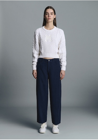 Mavi - M Logo Crop Ekru Kazak 1710796-80194 Ekru