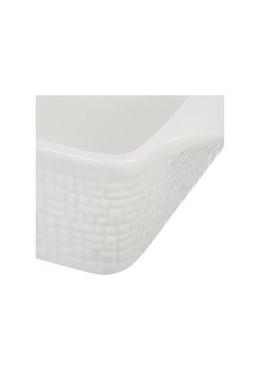 Daniks Kurutma Kabı Seramik, 30x14x6 Cm, Keten 253316590 Beyaz