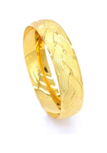 Altın Kaplama Örgü Model İmitasyon Bilezik 1.5 Cm Blz-1295 Altın