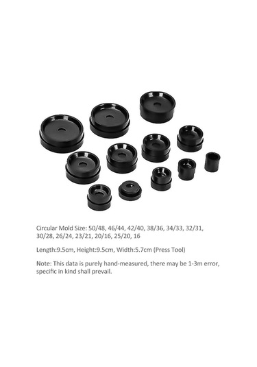 Ebitda Yüksek Kaliteli Metal & Abs Saat Pres Seti - 12 Kalıp 12 Adet Farklı Boyutlar, Dayanıklı Ve Kolay Kullanım