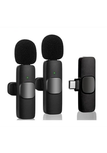 K9 Type-c Girişli Kablosuz Tak Çalıştır Yaka Mikrofonu