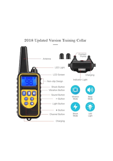 Ip67 Su Geçirmez Şarj Edilebilir Köpek Eğitim Tasması Otomatik Elektrikli Şok Köpek Tasması Evcil Hayvan Tasması Havlama Durdurucu Otomatik Köpek Tasması Köpek Eğitimi