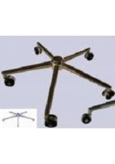 Depolife Lüks Metal Yıldız Ayak Krom Metal Alaşımlı Tekerlek Dahil Ofis Se