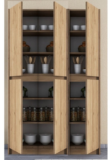 Umg Mobilya Ultra Çok Amaçlı 6 Kapaklı Mutfak Dolabı, Ayakkabılık, Banyo Dolabı, Kiler Dolabı Patentli Meşe Umg Mobilya Ultra Çok Amaçlı 6 Kapaklı Mutfak Dolabı, Ayakkabılık, Banyo Dolabı, Kiler Dolabı Patentli Meşe