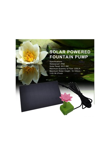 Dianziye 9 Nozzle Güneş Enerjili Lotus Yaprağı Şeklinde Bahçe Çeşmesi, Kuş Banyosu Ve Akvaryum İçin Su Pompası