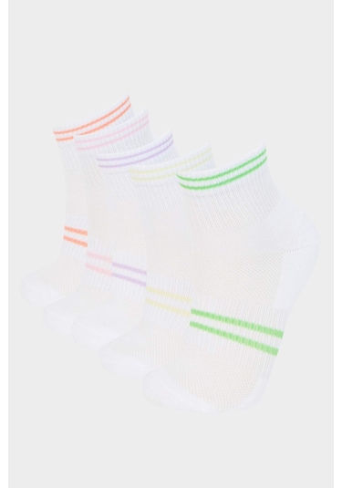 DeFacto Kız Çocuk 5'li Pamuklu Patik Çorap E6063A8NSKR1
