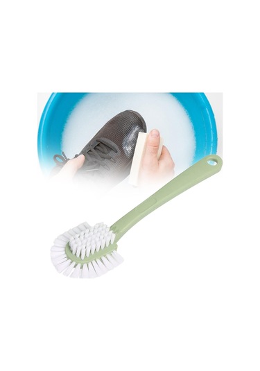 Suntek Ayakkabı Temizleme Fırçası, Uzun Saplı Temizleyici, Yeşil