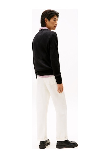 Tommy Hilfiger Pıma Ctn Cash Structure Crew Erkek Siyah Kazak - Mw0mw40449 Tommy Hilfiger Pıma Ctn Cash Structure Crew Erkek Siyah Kazak - Mw0mw40449
