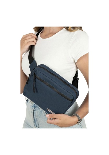 Rakerplus Lacivert Unisex Minimal 21x15x5 Cm Bel Ve Göğüs Çantası Natural