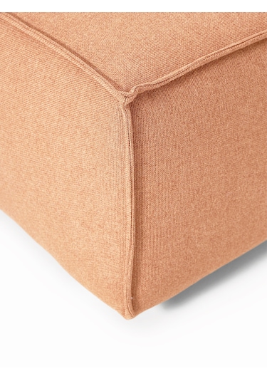 Most Mollis Kare Puf Silinebilir Kiremit Keten Kumaş Yumuşak Süng