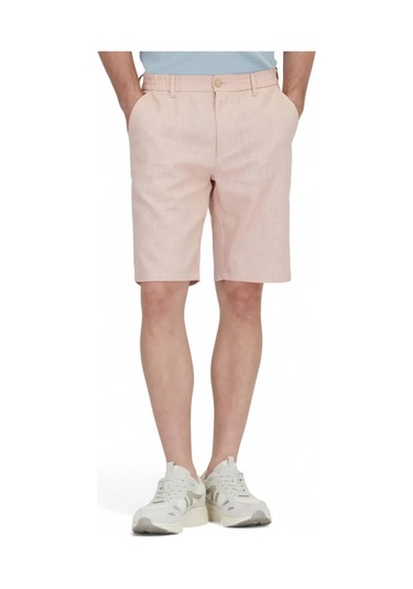 Somon Dokuma Jogging Fit Casual Pamuk Karışımlı Bermuda Somon