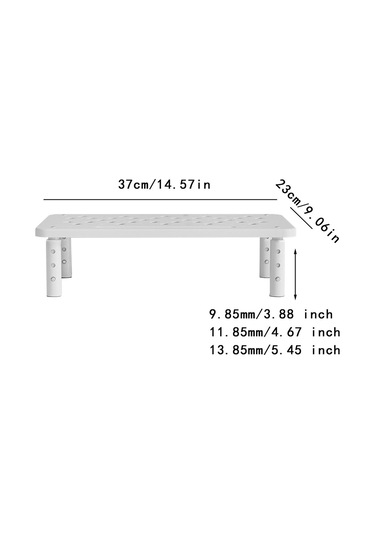 Homyl Metal Monitör Standı Yükseltici Dizüstü Beyaz