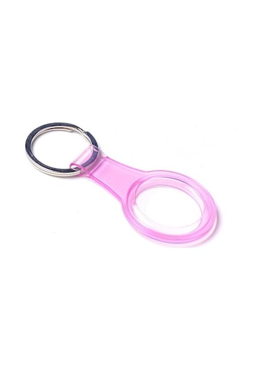 Ekılıf - Airtag Uyumlu Silikon Anahtarlık - 07 - Şeffaf