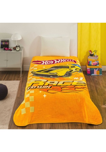 Lisanslı Hot Wheels Rise Tek Kişilik Battaniye 000000001500222949 Çok Renkli