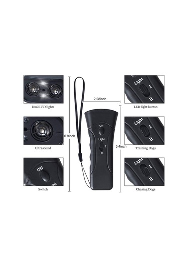 Moveevo Ultrasonik Çift Başlı Köpek Havlama Önleyici Eğitim Cihazı