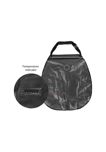 Qingmipy 20l Güneş Enerjili Kamp Duş Çantası - Pvc Materyal, Sıcaklık Gösterici, Taşınabilir Folding Su Deposu Yeşil