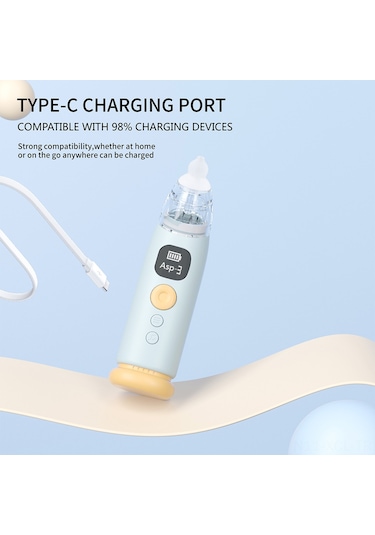 Konesam Yenidoğan Bebekler İçin 3 Kademeli Emiş Gücüne Sahip Elektrikli Burun Aspiratörü, Usb Şarjlı, 3 Silikon Uçlu
