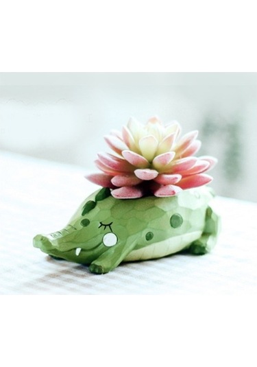 Rogfer Güzel Ev Bahçe Ofisi Reçine Karikatür Hayvan Timsah Hızlı Bitki Saksı Dekorasyon Hayvan Saksıları Ekici