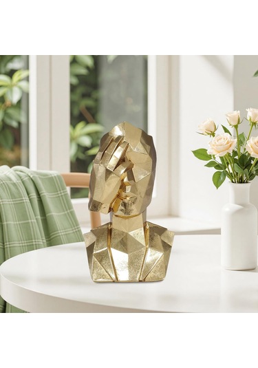 Suntek Reçine Düşünür Heykeli Ev Dekoru Soyut Figür Masa Görmemek