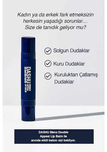 Dashu Mens Double Appeal Lip Balm Kırmızı