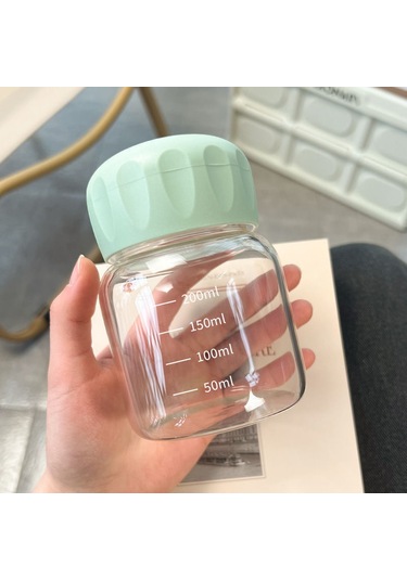 Jian Fan Ölçekli Yağkabışeffaf Cam Su Bardağıdıyeş Yeşil