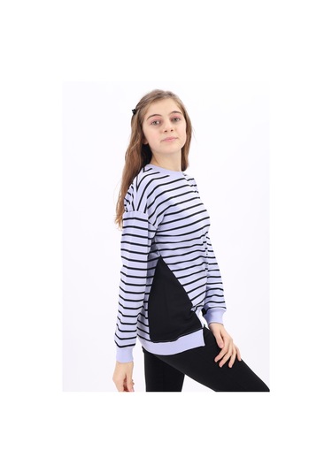 Toontoy Kız Çocuk Sweatshirt Mavi