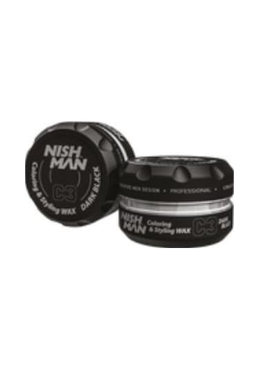 Nish Man C3 Coloring Color Saç Şekillendirici Wax Siyah 100 ML
