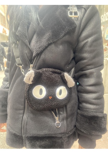 Kawaii Crossbody Peluş Omuz Çanta-2953 Altın