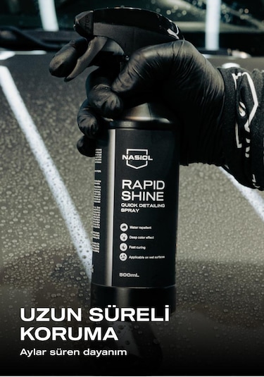 Rapidshine Araç Detay Spreyi Hızlı Cila Etkisi Derin Renk Showroom Parlaklığı 6 Ay Dayanım 500 ML