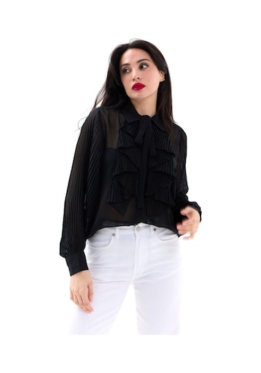 5535 Gömlek-siyah Si Yah